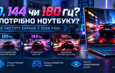 60, 120, 144 или 180 Гц — сколько нужно ноутбуку в 2026 году?