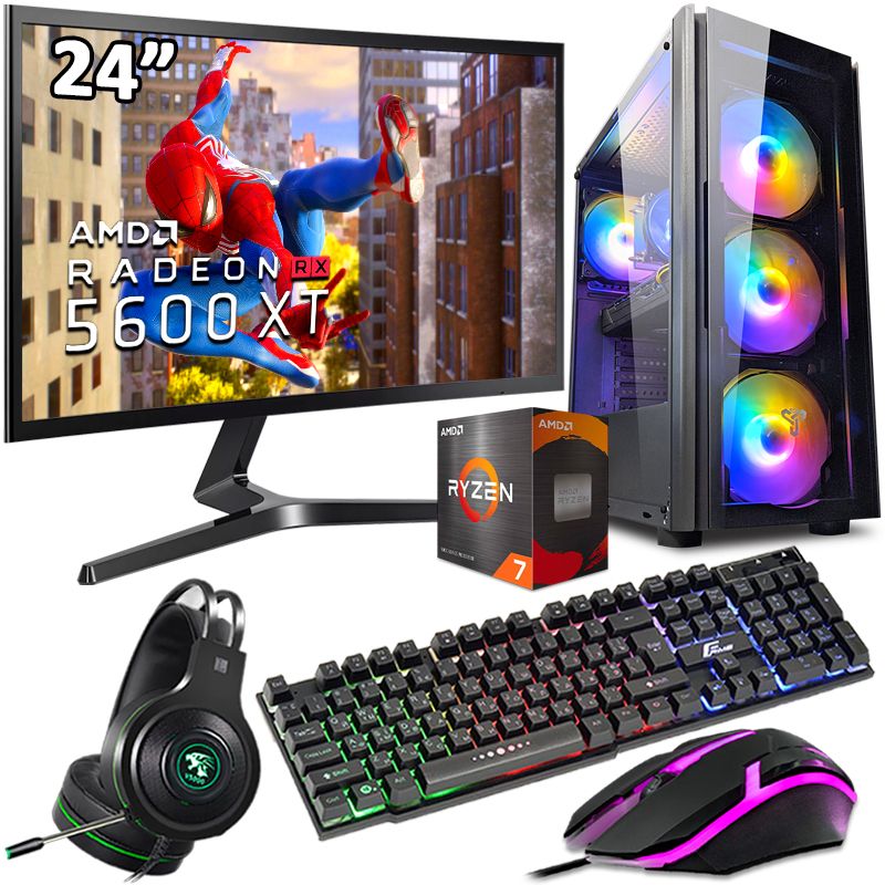 Ryzen 5 6 ядер + RX 570 8GB + Крутой Игровой набор
