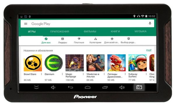 Уценка! GPS навигатор Pioneer PI750DVR +1/16GB DVR/AV/FM/BT/Wi/Fi