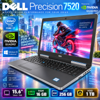 Игровой Ноутбук Dell Precision 7520 15.6" FHD IPS i7 7820HQ Quadro M1200 4GB 16GB + 256GB SSD +1TB HDD (БУ)