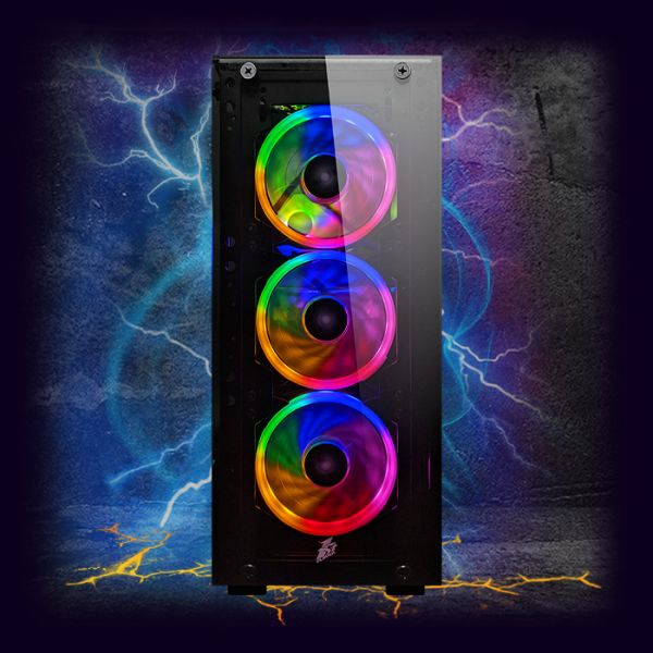 АКЦИЯ! Мощный Игровой ПК RGB +Монитор 24'' Intel i5 10400F + RTX 2060 Super 8GB + 16GB DDR4 (ZEVS PC12760R)