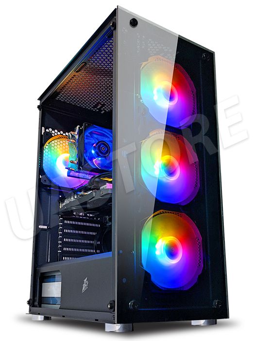Игровой компьютер + Монитор 27" КРУЧЕ чем Intel i7 16 ПОТОКОВ 8 ЯДЕР + RX 580 8GB + 16GB + SSD M.2 512GB+Клавиатура +Мышка(ZEVS PC10360U)