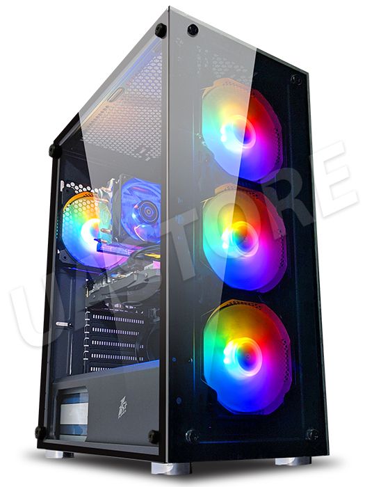 Игровой компьютер + Монитор 27" КРУЧЕ чем Intel i7 16 ПОТОКОВ 8 ЯДЕР + RX 580 8GB + 16GB + SSD M.2 512GB+Клавиатура +Мышка(ZEVS PC10360U)