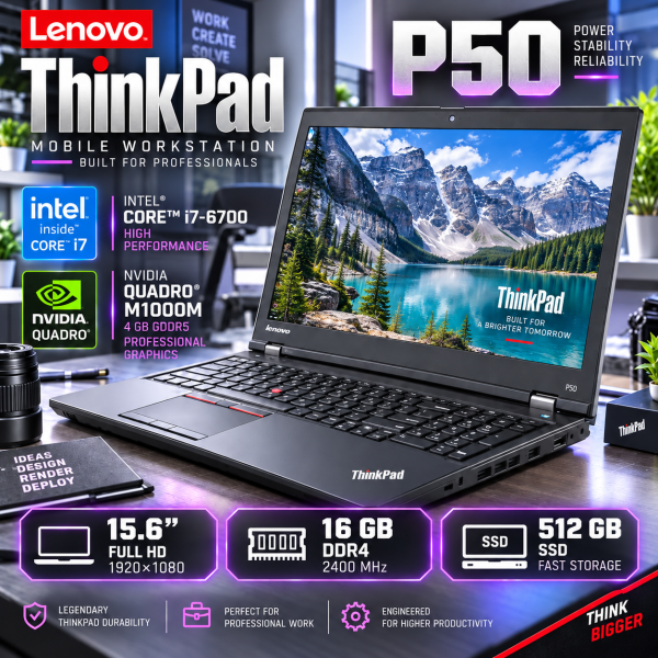 Мощный Игровой Ноутбук на Intel i7 Lenovo P50 15.6"  FHD IPS i7 6700HQ NVIDIA 16GB 512GB SSD БУ
