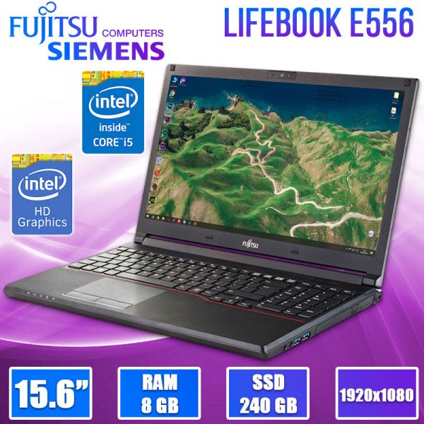 БУ Ноутбук Fujitsu LIFEBOOK E556 15.6" FHD IPS i5 6300U 8GB RAM 240GB SSD