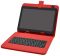  Универсальный Чехол с КЛАВИАТУРОЙ 10 RED (10.1, 9.7, 9.6) micro USB, РУССКИЕ БУКВЫ