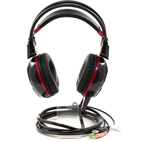 Игровые наушники проводные с микрофоном A4Tech Bloody G300 Black/Red