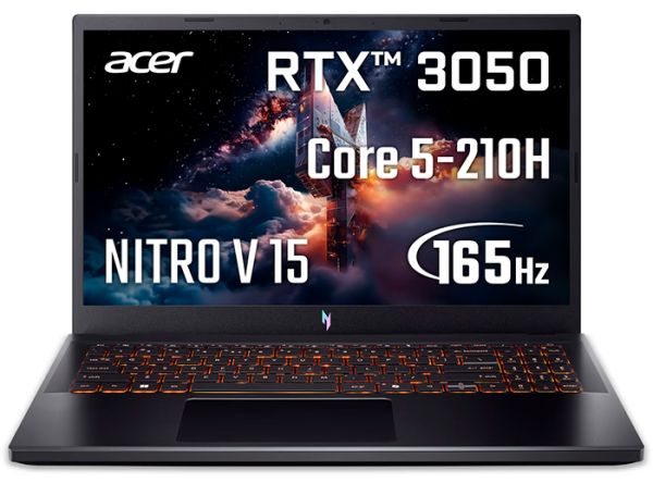 Новый ноутбук Acer Nitro V 15 ANV15-52 Black 15.6" 165Гц FHD IPS Core 5-210H RTX 3050 6GB 16GB DDR5 512GB SSD