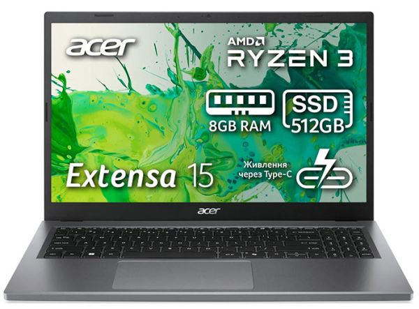 Ноутбук ACER Extensa 15 EX215-24-R1DZ 15.6" Ryzen 3 7320U 8GB DDR5 512GB SSD