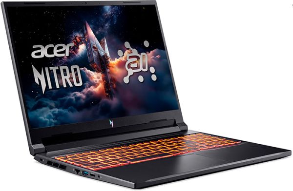 Новий ноутбук Acer Nitro V 16 AI ANV16-42 Shale Black 16" WUXGA IPS 180 Гц AMD Ryzen 5240 Nvidia RTX 3050 6GB 16GB DDR5 + SSD