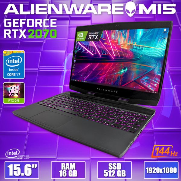 БУ Ноутбук ALIENWARE M15 p79f 15.6" FHD IPS i7 8750H RTX 2070 Max-Q 8GB 16GB +SSD