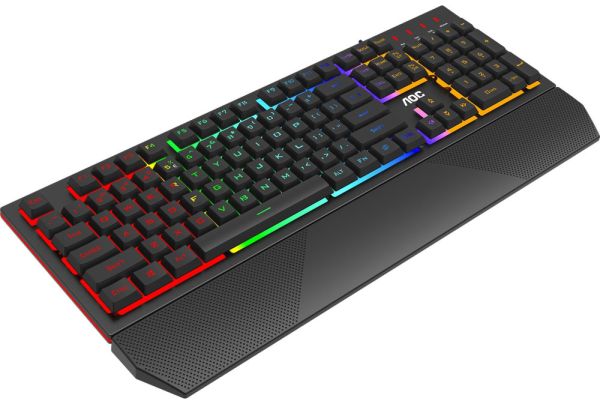 Клавиатура проводная AOC GK200 Rainbow LED USB Black