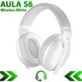 Ігрові навушники бездротові з мікрофоном AULA S6 Wireless White