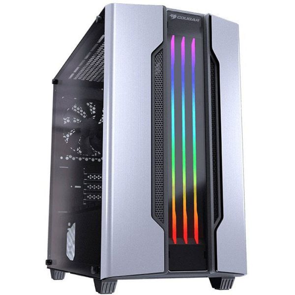 Корпус Cougar Gemini M Trelux RGB Tempered Glass без БП Silver