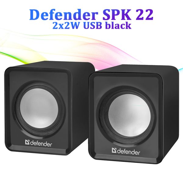 Колонки для компьютера и ноутбука Defender SPK 22 2х2W USB black