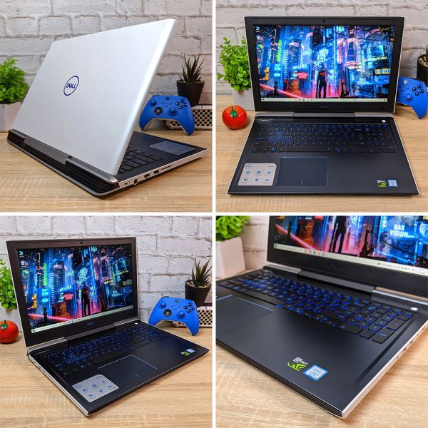 Мощный ноутбук DELL G7 7588 White 15.6" i7 8750H GTX 1060 Max-Q 6GB 16GB RAM + SSD