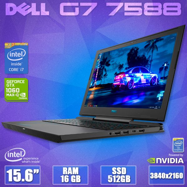 БВ ноутбук DELL G7 7588 15.6" 4K IPS i7 8750H GTX 1060 Max-Q 6GB 16GB RAM 512GB SSD