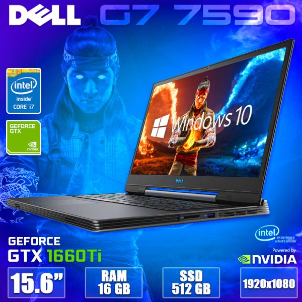Потужний ноутбук DELL G7 7590 15.6" i7 9750H GTX 1660Ti 6GB 16GB RAM 512GB SSD