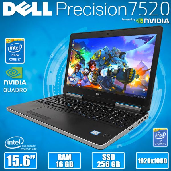 БВ Ноутбук Dell Precision 7520 15.6" FHD IPS i7 6820HQ Nvidia Quadro M2200 4GB 16GB + SSD