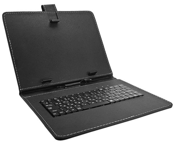  Универсальный Чехол с КЛАВИАТУРОЙ 10 (10.1, 9.7, 9.6) USB Type-C, РУССКИЕ БУКВЫ