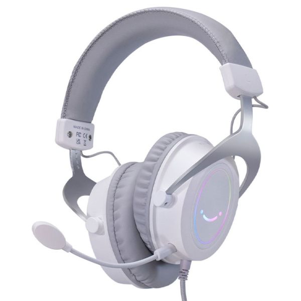 Проводные игровые наушники Fifine H3 RGB White с микрофоном