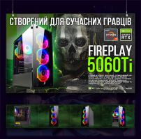 ИГРОВАЯ сборка "FirePlay 5060Ti" |  RTX 5060Ti 16GB | Ryzen 7 8700F |SSD M.2 | Wi-Fi | WIN11