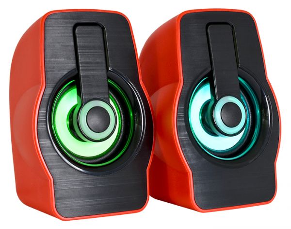 Колонки USB PRIME FT-185 Black Red