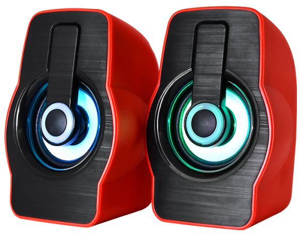 Колонки USB PRIME FT-185 Black Red