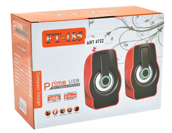 Колонки USB PRIME FT-185 BLACK