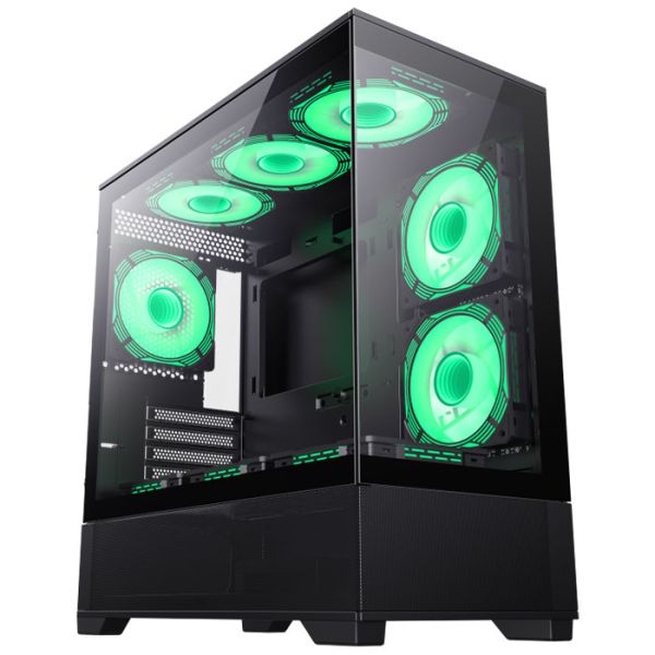Корпус GAMEMAX Vista M Tempered Glass без БП Black