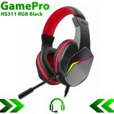 Навушники провідні ігрові GamePro HS311 RGB Black з мікрофоном Чорні