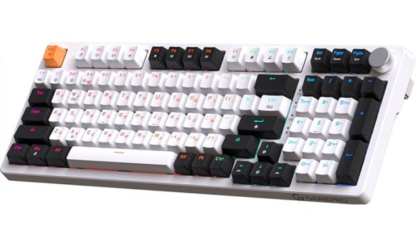 Клавиатура проводная GamePro MK170 Outemu Red Hot-Swap RGB White
