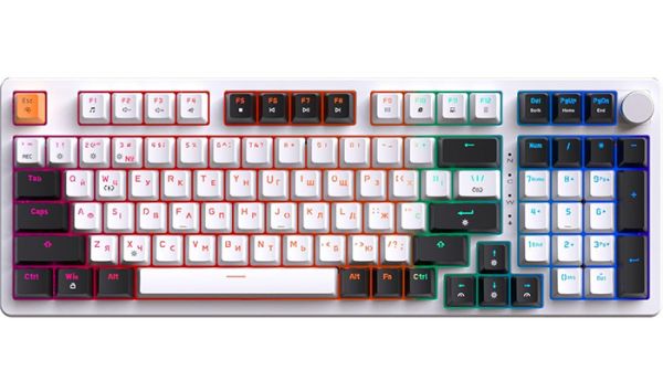 Клавиатура проводная GamePro MK170 Outemu Red Hot-Swap RGB White