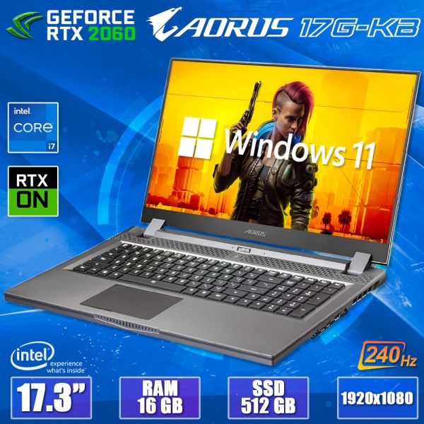 Мощный Игровой ноутбук Gigabyte AORUS 17G KB (RX7G) 17.3" i7 108750H RTX 2060 16GB +SSD