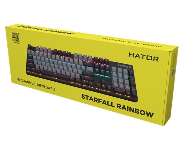 Клавиатура проводная HATOR Starfall Rainbow Origin Red Black/Grey