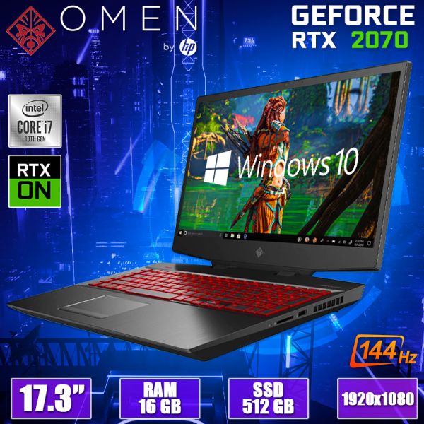 Супер Потужний Ігровий Ноутбук HP Omen 17 cb100 17.3" 144GHz i7 10750H RTX 2070 16GB + SSD