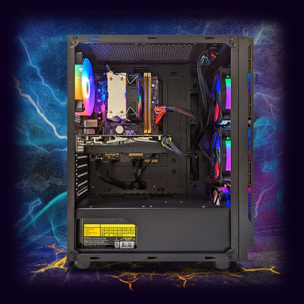 Игровой Компьютер + Монитор 24" КРУЧЕ чем Intel i7 16 ПОТОКОВ 8 ЯДЕР + RX 570 8GB SSD M.2+Клавиатура +Мышка (ZEVS PC10880U)