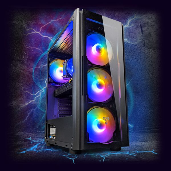 Мощный Игровой Компьютер + Монитор 27" КРУЧЕ чем Intel i7 16 ПОТОКОВ 8 ЯДЕР + RX 570 8GB SSD M.2 +Клавиатура +Мышка (ZEVS PC10880U)