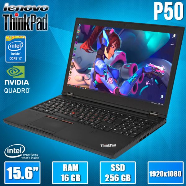 БВ Ноутбук Lenovo Thinkpad P50 15.6" FHD IPS i7 6820HQ Quadro M2000M 4GB 16GB 256GB SSD