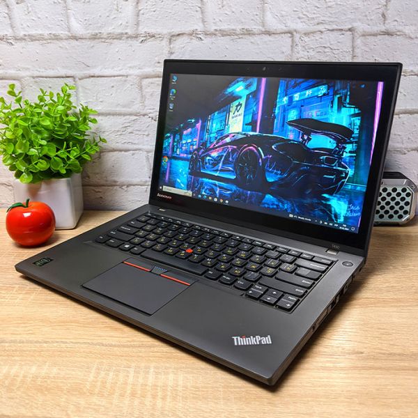Хороший бізнес Ноутбук Lenovo ThinkPad T450 14" 1600x900 i7 5600U 8GB 256GB SSD+ подвійна батарея