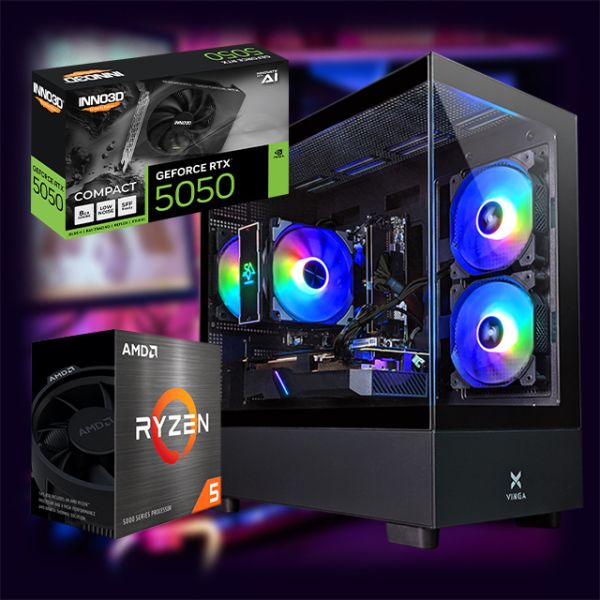 Ігровий комп'ютер  "NOVA GAMING" | GeForce RTX 5050 8GB | Ryzen 5 5500 |SSD M.2 | Wi-Fi | WIN11