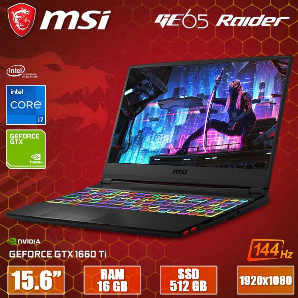 Крутой Мощный Игровой ноутбук MSI GE65 Raider 9SD 15.6" i7-9750H GTX 1660Ti 16GB + SSD