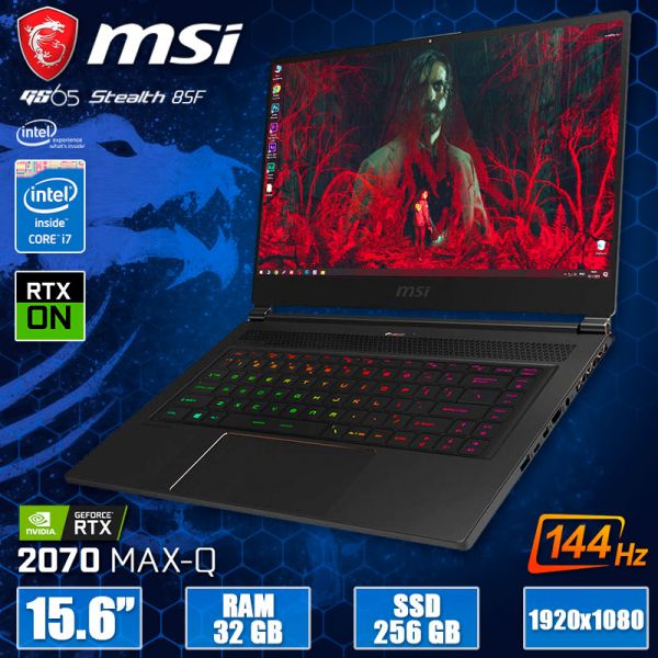 Крутий Потужний Ігровий ноутбук MSI GS65 Stealth 8SF 15.6" IPS 144Hz i7 8750H RTX 2070 Max-Q 8GB 32GB 256GB SSD