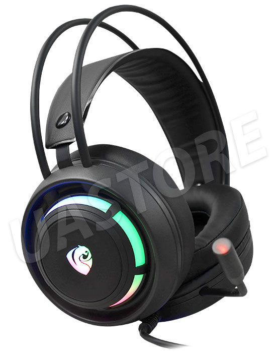 Проводные игровые наушники PSH 300 с микрофоном и RGB подсветкой Black