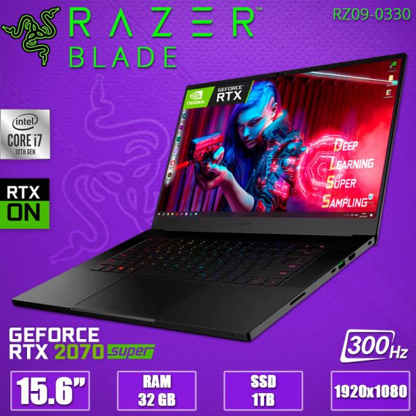 Мега Игровой Ноутбук Blade Razer 15.6" 300Hz i7 10850H RTX 2070 Super Max-Q 8GB 32GB +SSD (RZ09-0330)
