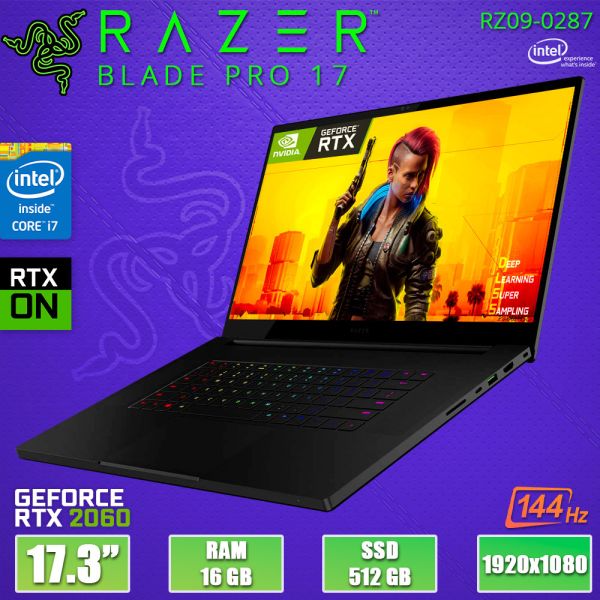 Тонкий Ігровий Ноутбук Blade Razer RZ09-0287 17.3" 144Гц i7 9750H RTX 2060 6GB 16GB +SSD