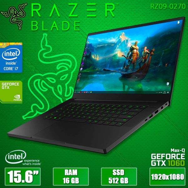 Тонкий Игровой Ноутбук Blade Razer RZ09-0270 15.6" IPS i7 8750H GTX 1060 Max-Q 6GB 16GB +SSD