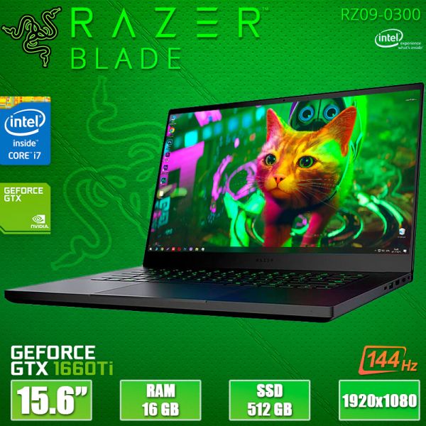 Тонкий Игровой Ноутбук Blade Razer RZ09-0300 15.6" IPS i7 9750H GTX 1660Ti 6GB 16GB +SSD