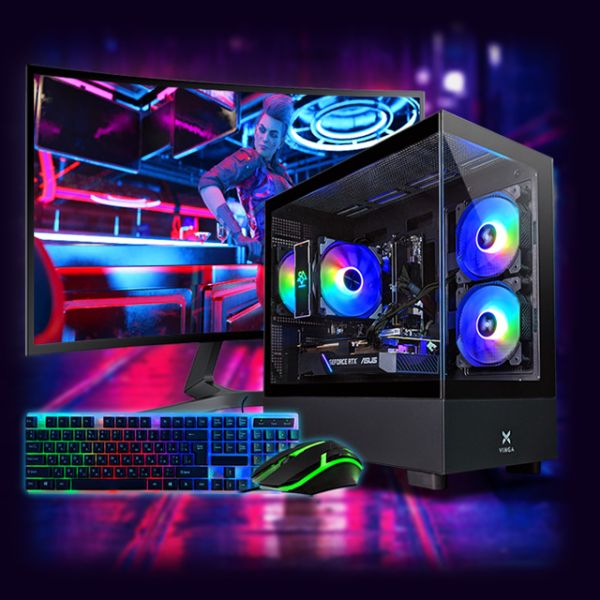 Ігровий комп'ютер  "MiXzo Force 1660 Super" | GeForce GTX1660 Super 6GB | Intel Xeon E5-2667 v3 |SSD M.2 | Wi-Fi | WIN11| Монітор 27" 100Hz| Ігровий набір