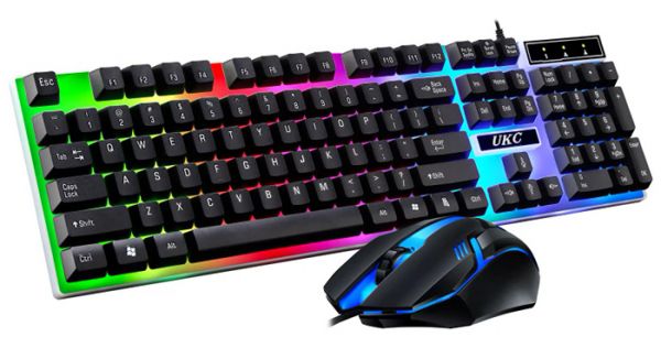 Игровая клавиатура и оптическая мышь UKC 5559 С ПОДСВЕТКОЙ